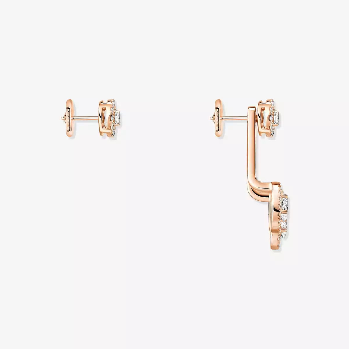 [Vicky] My Twin Trio  Diamond Earrings