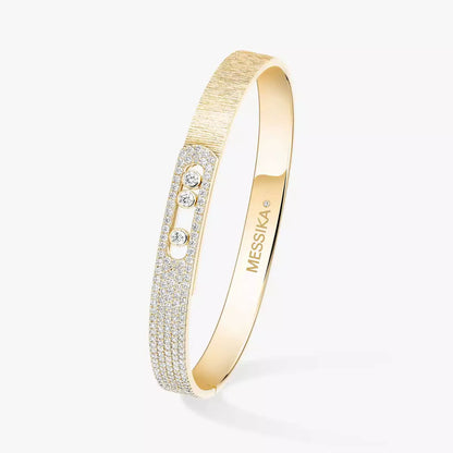 [Vicky]Move Noa Ciselé half pavé bangle