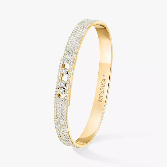 [Vicky]Move Noa Full Pavé Diamond Bangle Bracelet