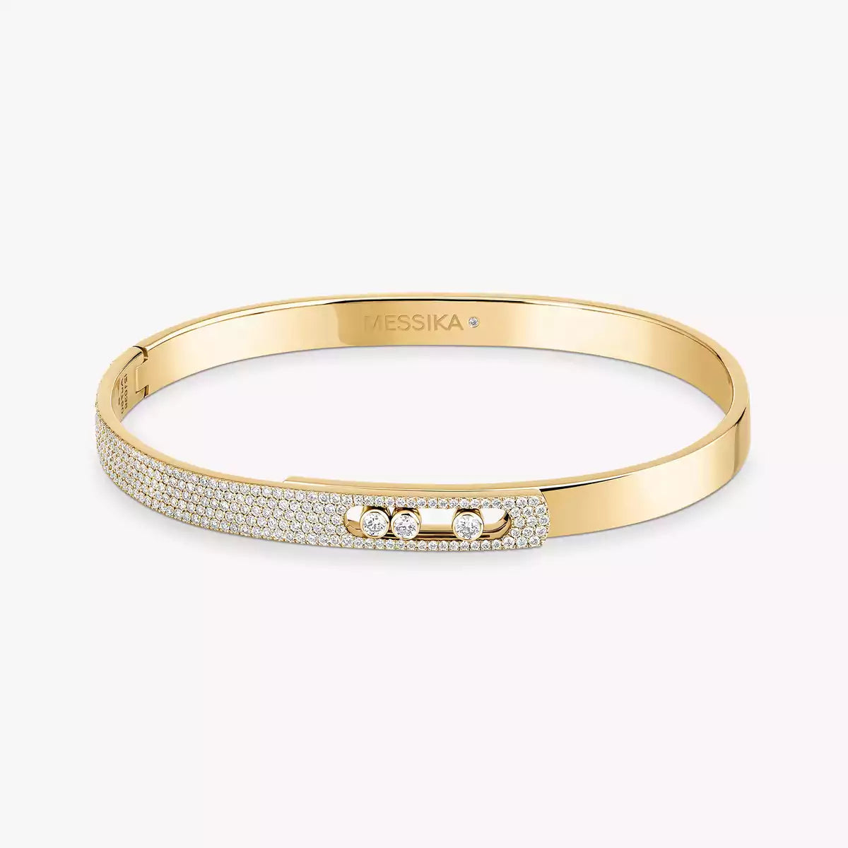 [Vicky]Move Noa Rose Gold Pavé Diamond Bangle Bracelet
