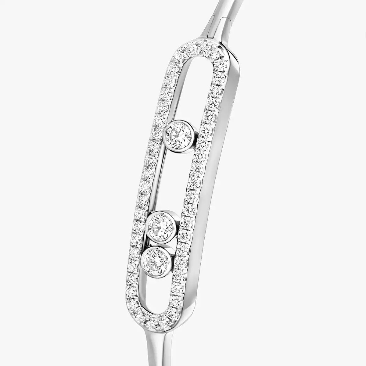[Vicky]Move Pavé Diamond Bangle Bracelet M
