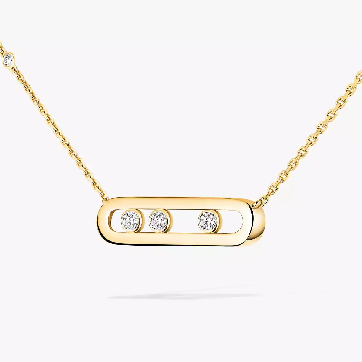 [Vicky] Baby Move Gold Diamond Necklace