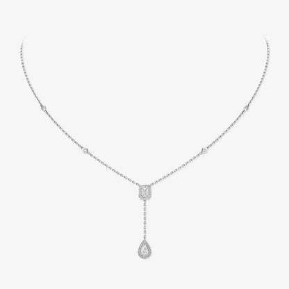 [Vicky]Gold Diamond Tie Necklace