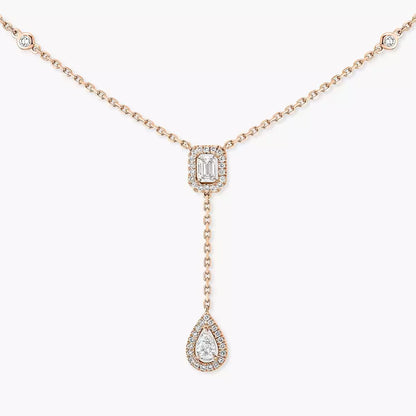 [Vicky]Gold Diamond Tie Necklace