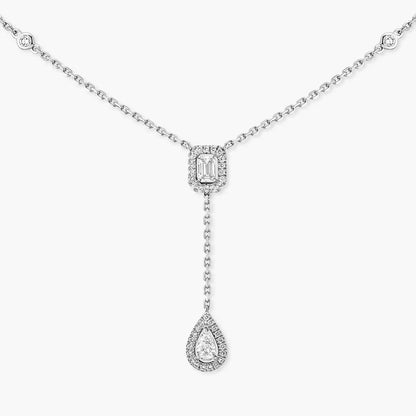 [Vicky]Gold Diamond Tie Necklace