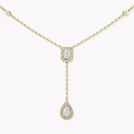 [Vicky]Gold Diamond Tie Necklace