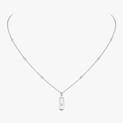 [Vicky] Move Uno Gold Diamond Long Necklace