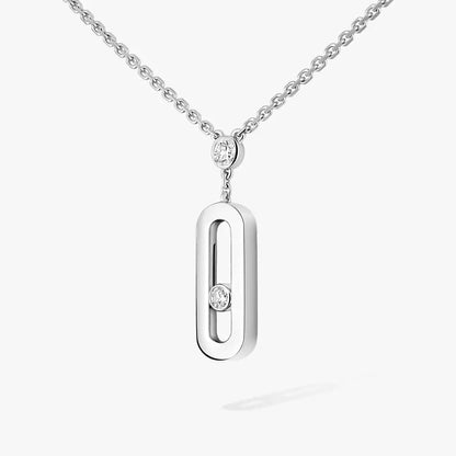 [Vicky] Move Uno Gold Diamond Long Necklace