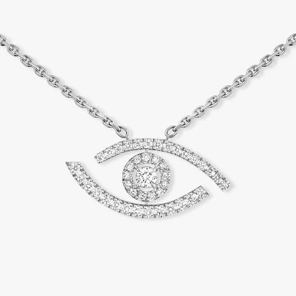 [Vicky]Pave_ Diamond Necklace Lucky Eye