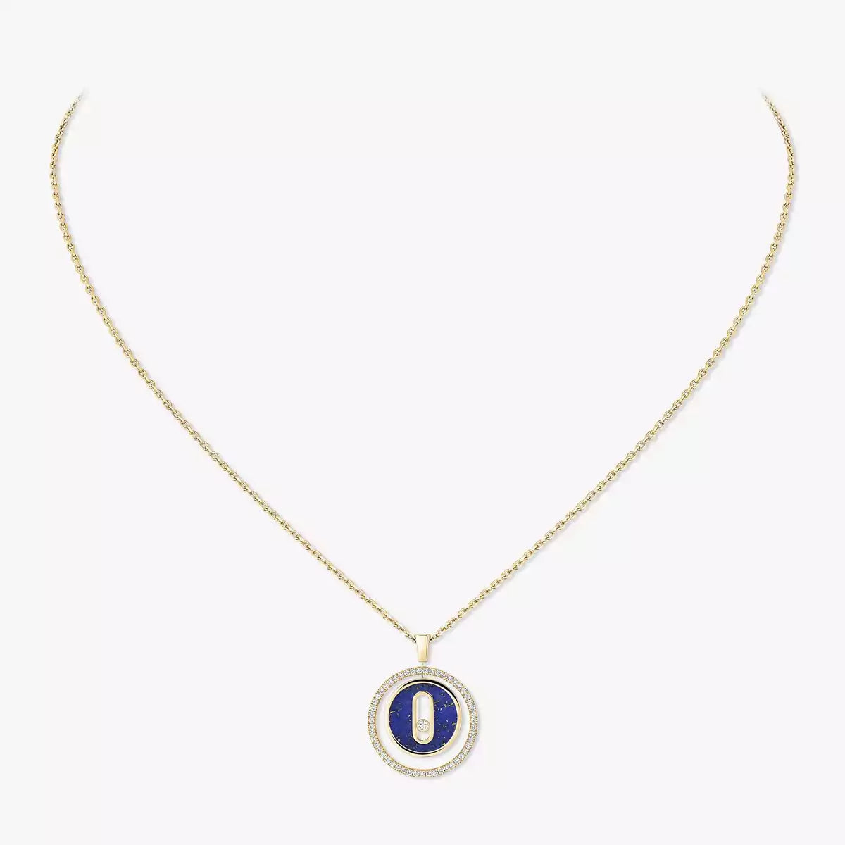 [Vicky]Lucky Move Diamond Necklace in Rose Gold and White Mother-of-Pearl