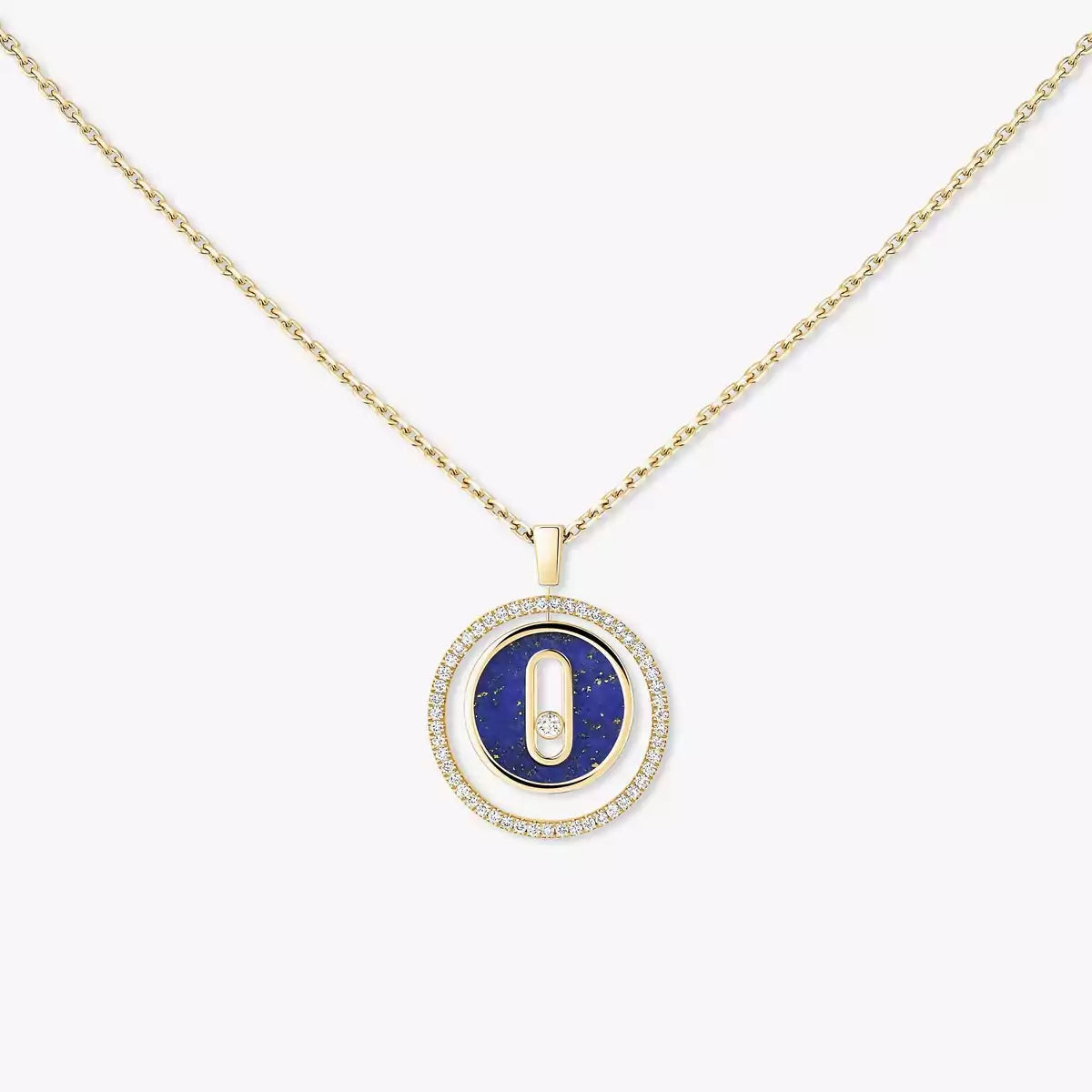 [Vicky]Lucky Move Diamond Necklace in Rose Gold and White Mother-of-Pearl