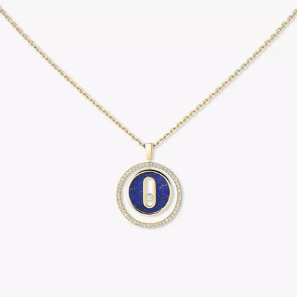 [Vicky]Lucky Move Diamond Necklace in Rose Gold and White Mother-of-Pearl