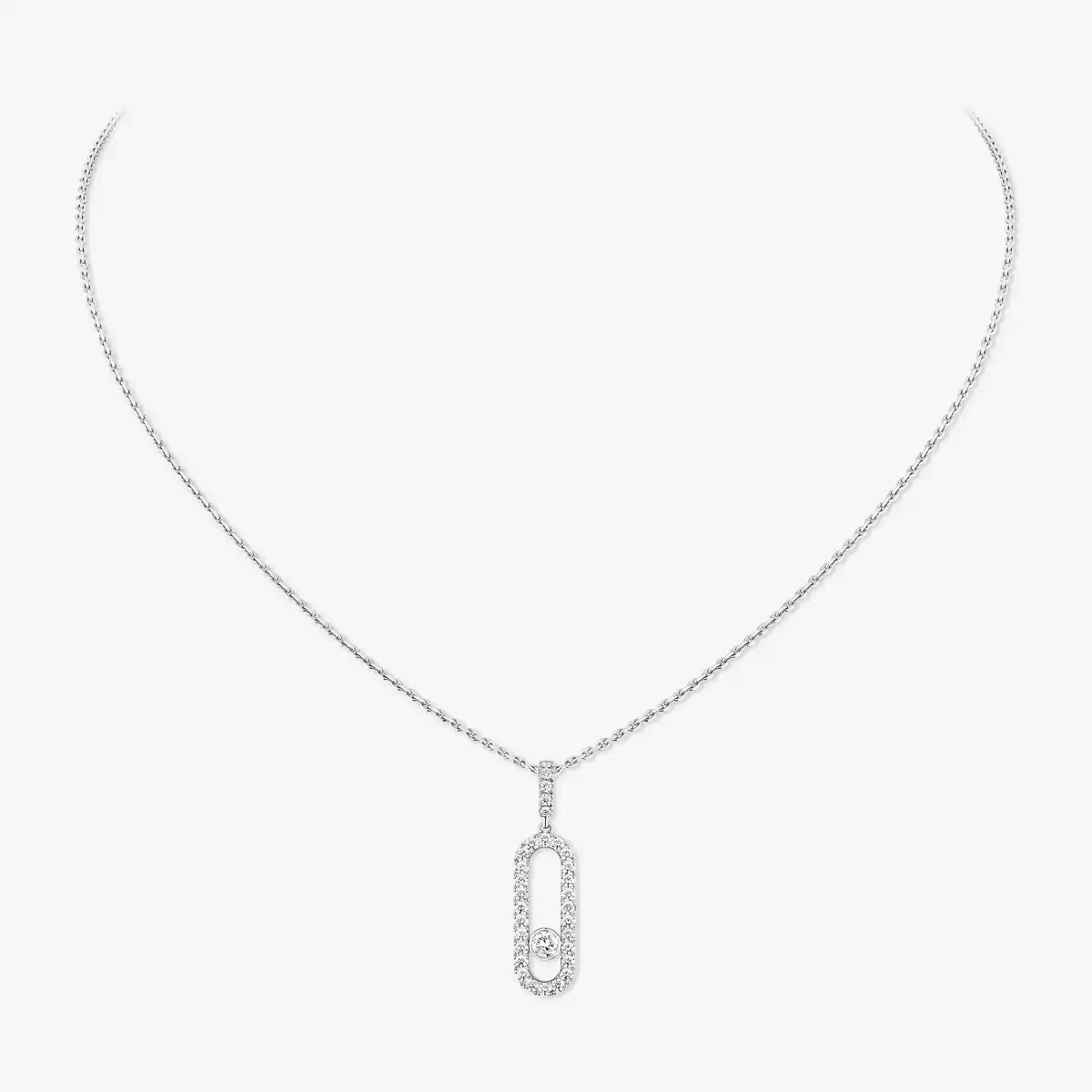 [Vicky]Move Uno Diamond Necklace in Rose Gold