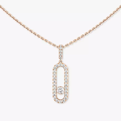 [Vicky]Move Uno Diamond Necklace in Rose Gold
