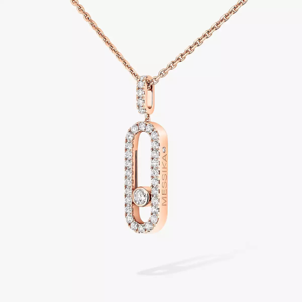 [Vicky]Move Uno Diamond Necklace in Rose Gold