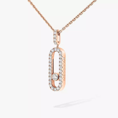 [Vicky]Move Uno Diamond Necklace in Rose Gold