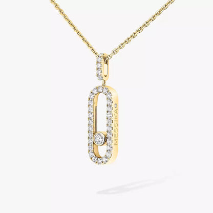 [Vicky]Move Uno Diamond Necklace in Rose Gold