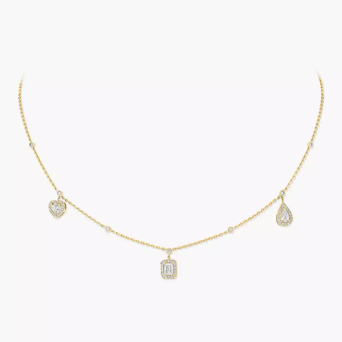 [Vicky]My Twin Diamond Necklace in Silver