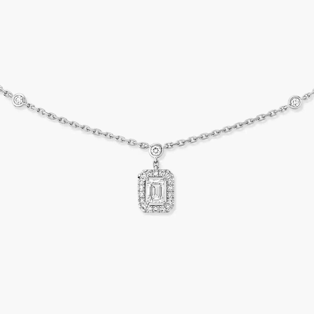 [Vicky]My Twin Diamond Necklace in Silver
