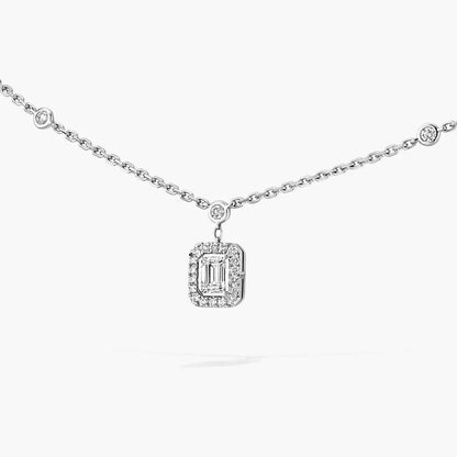 [Vicky]My Twin Diamond Necklace in Silver