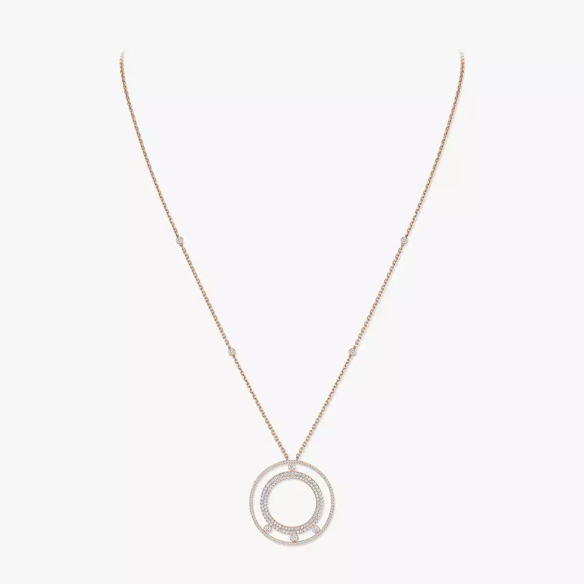 [Royal&Vicky]Move Romane Long Pave_-Set Diamond Necklace