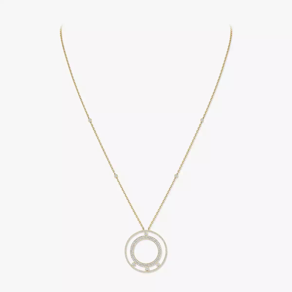 [Royal&Vicky]Move Romane Long Pave_-Set Diamond Necklace