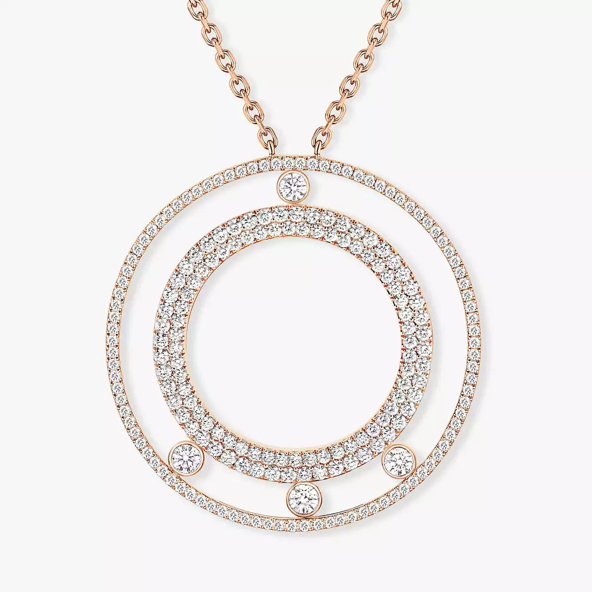 [Royal&Vicky]Move Romane Long Pave_-Set Diamond Necklace