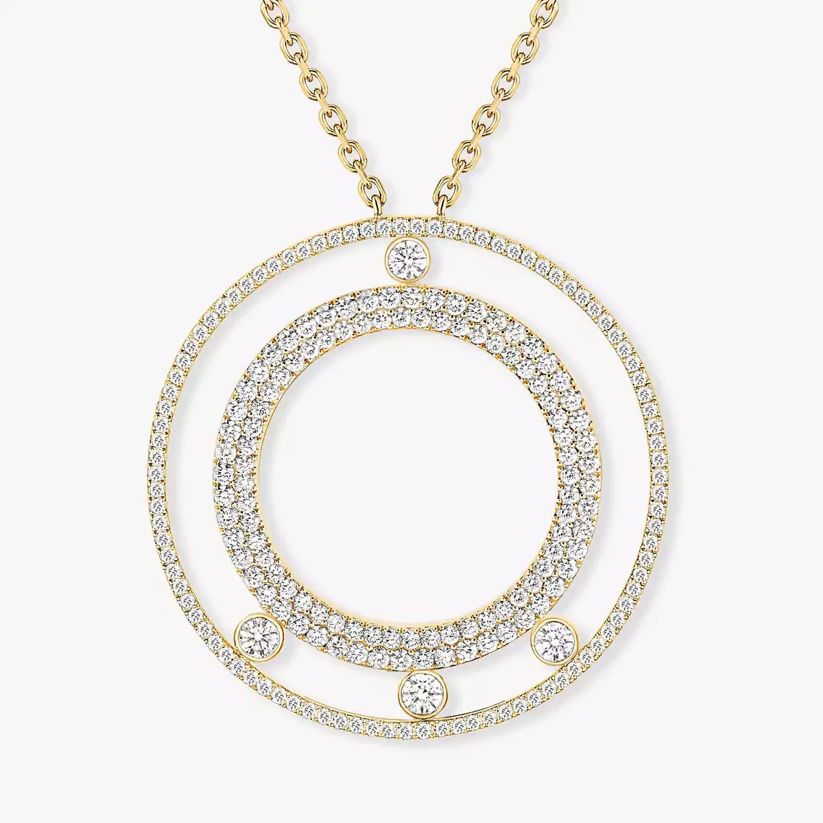 [Royal&Vicky]Move Romane Long Pave_-Set Diamond Necklace