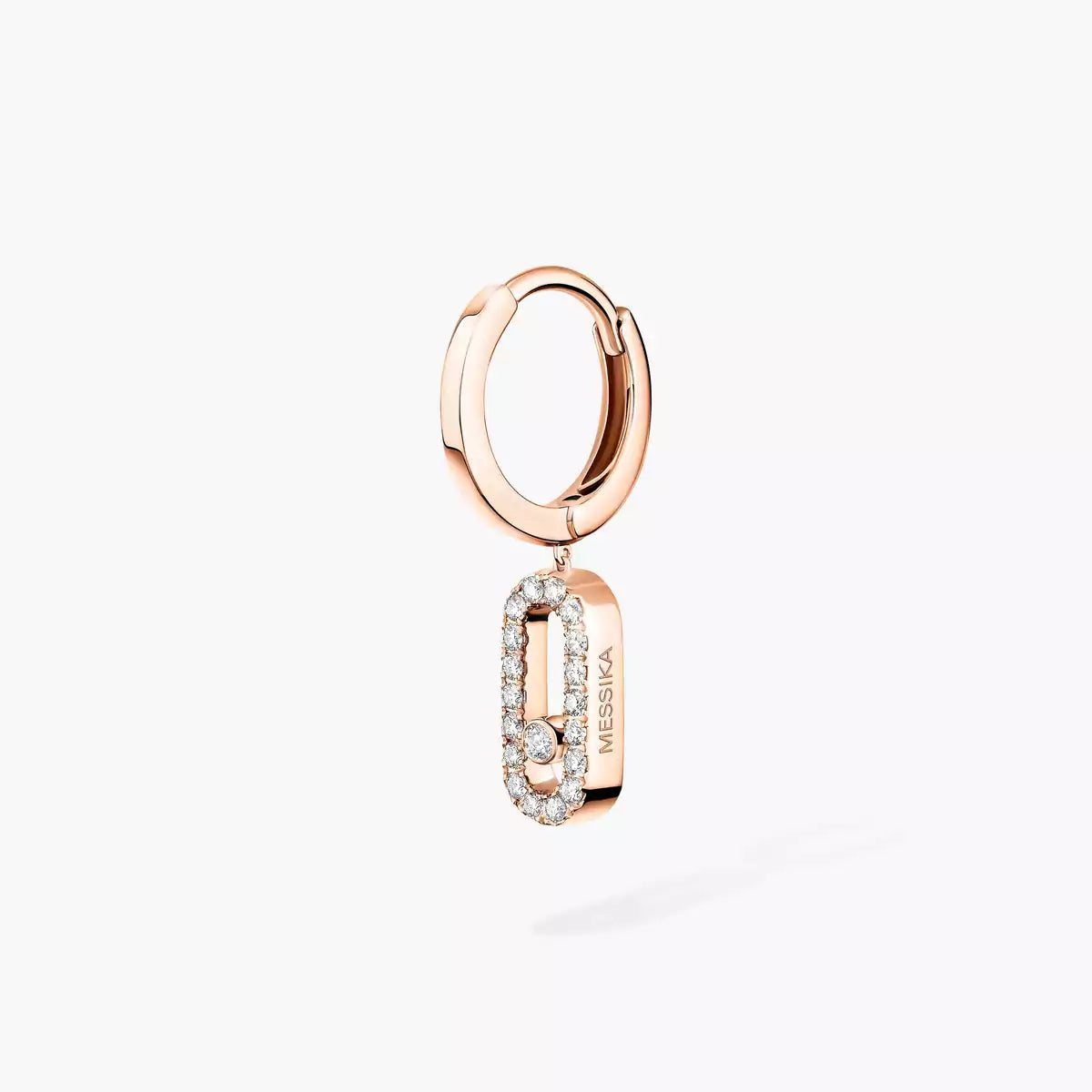 [Vicky]Move Uno Single Diamond Hoop Earring