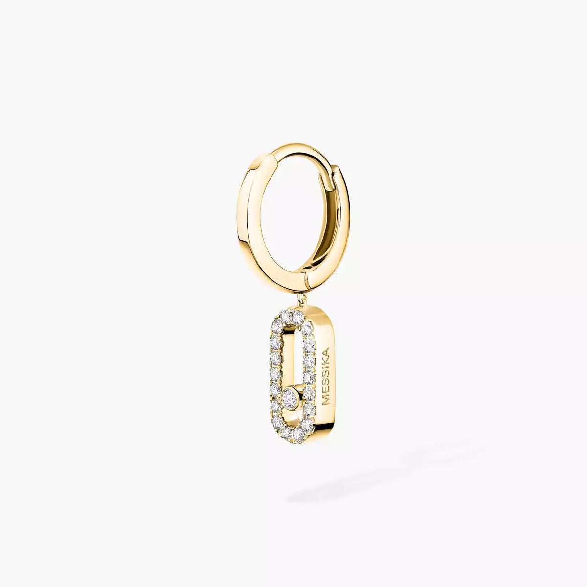 [Vicky]Move Uno Single Diamond Hoop Earring
