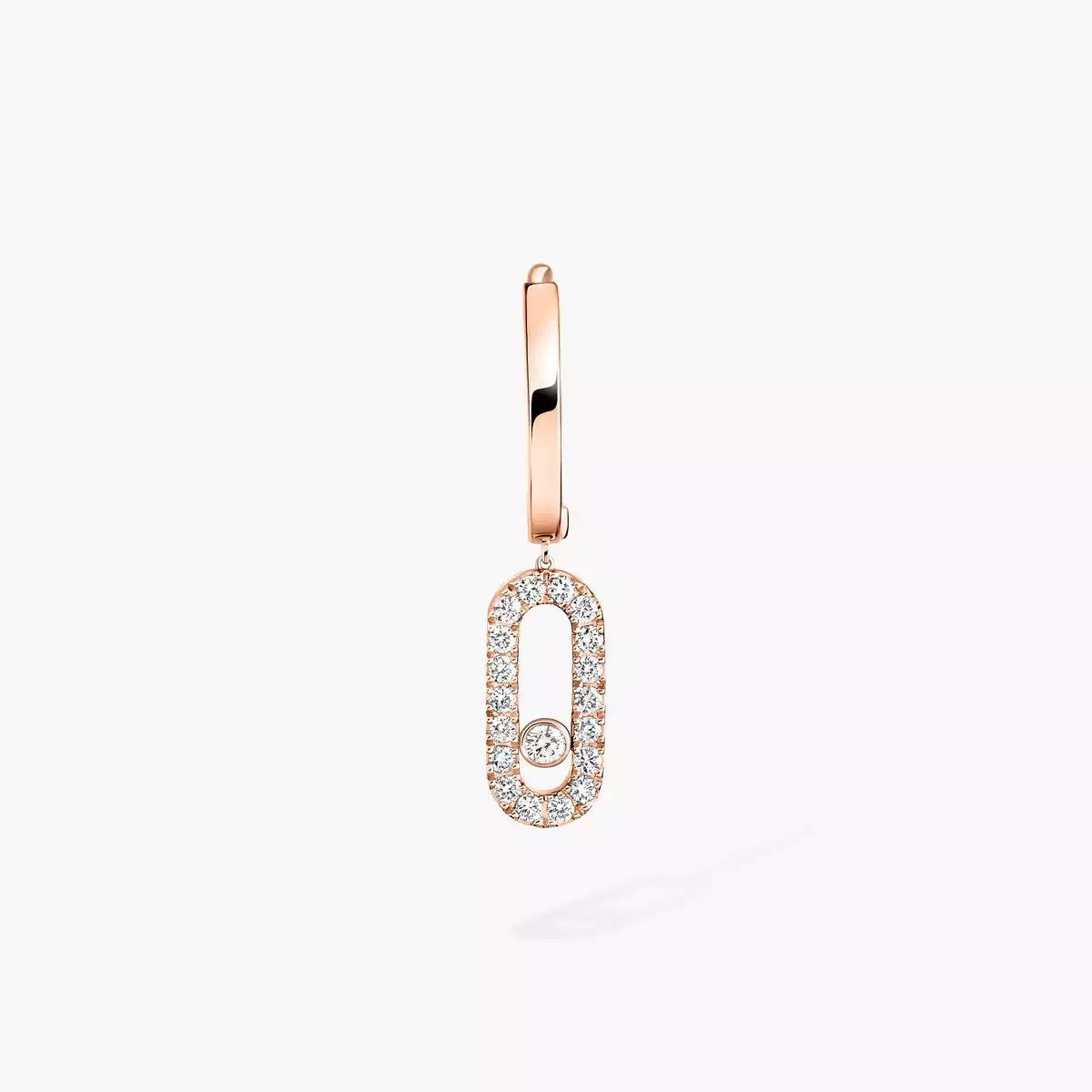 [Vicky]Move Uno Single Diamond Hoop Earring