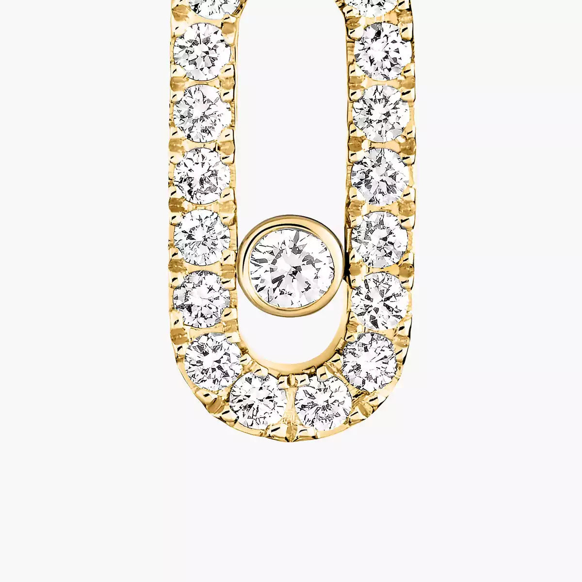 [Vicky]Move Uno Single Diamond Hoop Earring