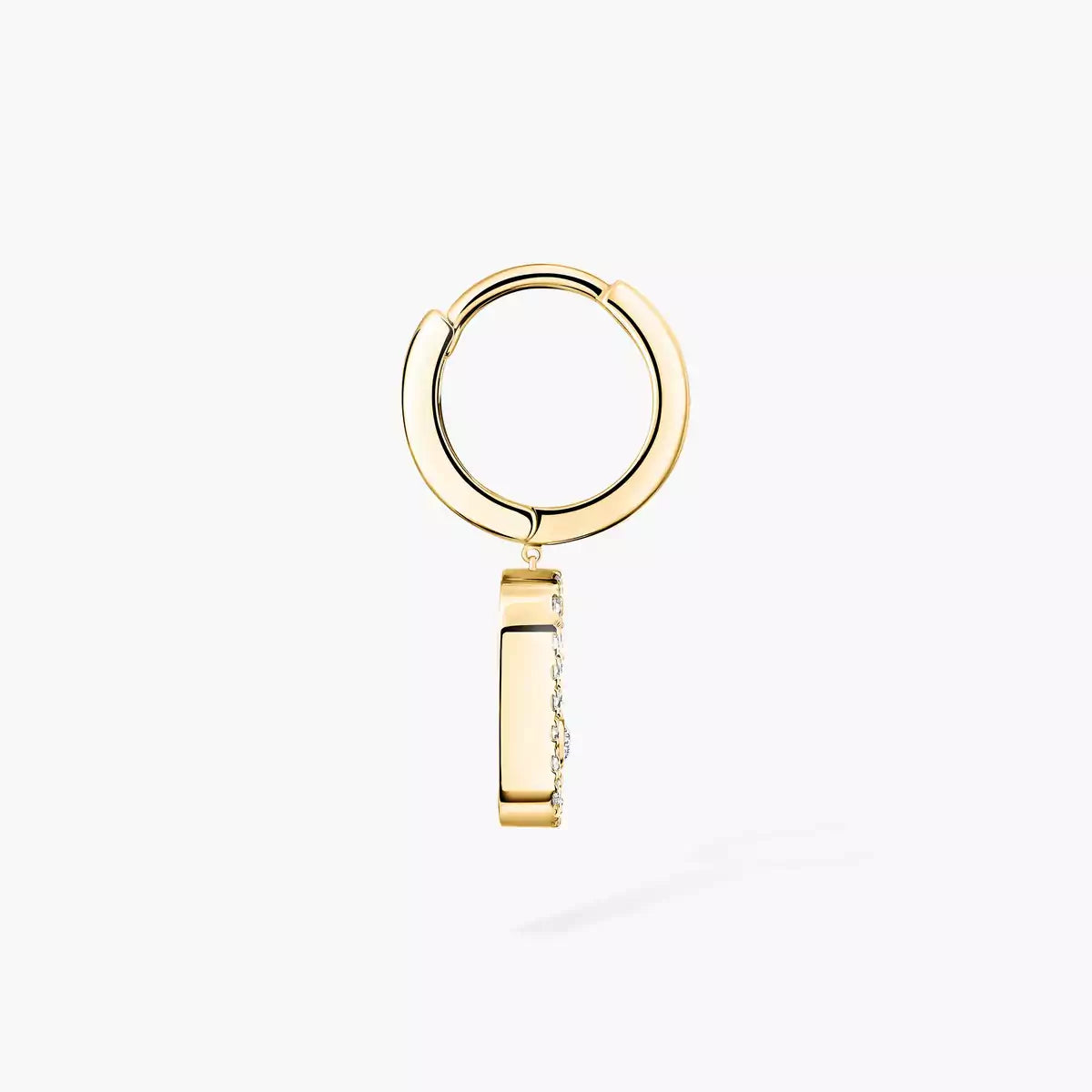 [Vicky]Move Uno Single Diamond Hoop Earring