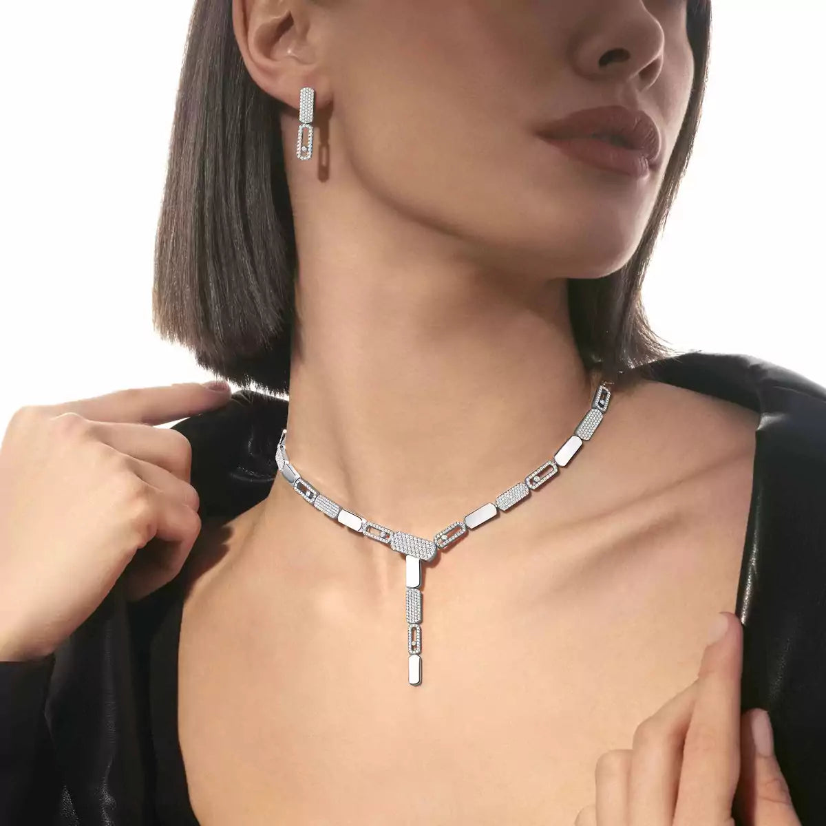 [Vicky]Imperial Move SM Diamond Earrings