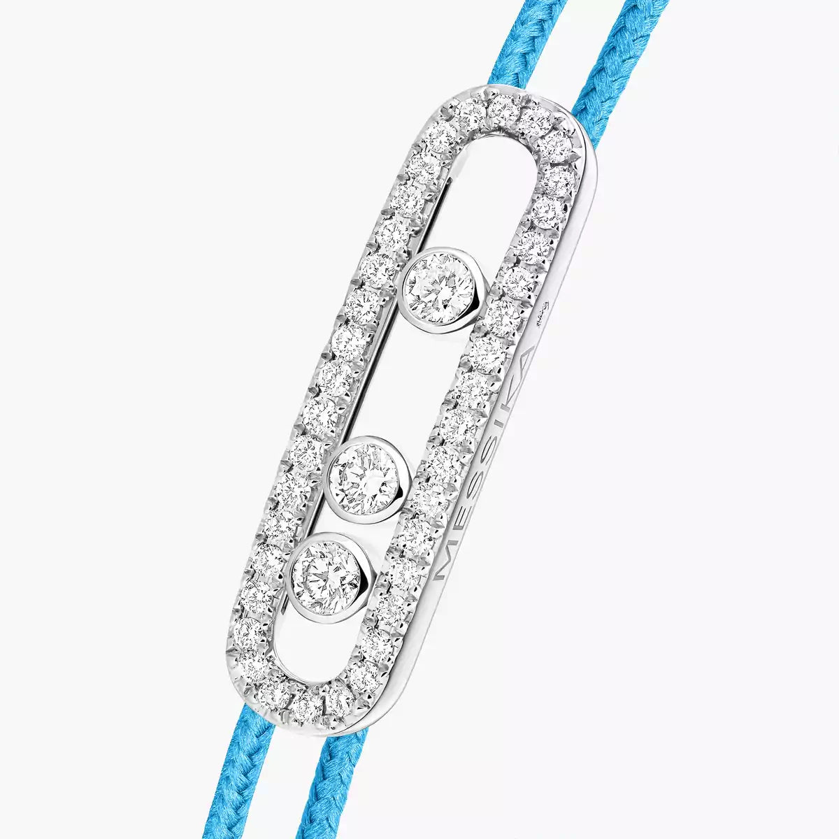 [Vicky]Messika Care(s) pink cord pavé bracelet
