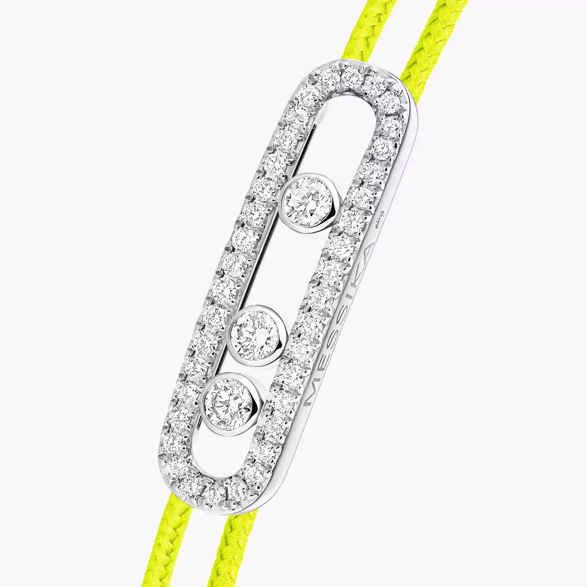 [Vicky]Messika Care(s) pink cord pavé bracelet