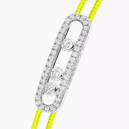 [Vicky]Messika Care(s) pink cord pavé bracelet
