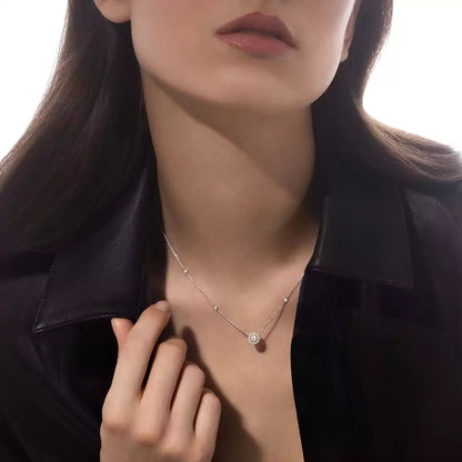 [Vicky]Diamond Necklace 0,20ct Brilliant Shape Joy