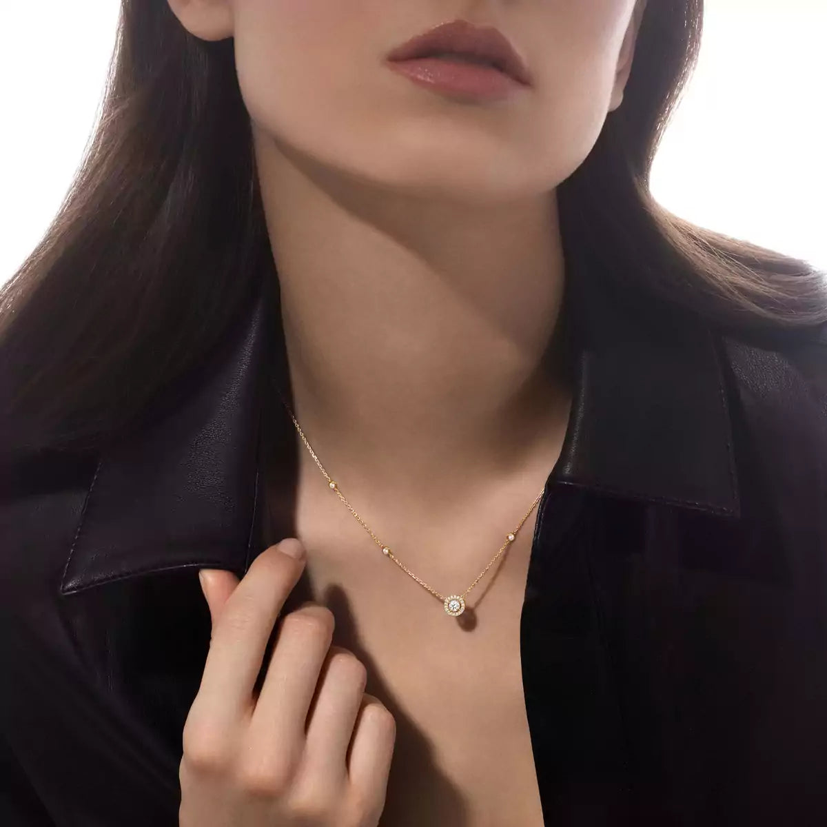 [Vicky]Diamond Necklace 0,20ct Brilliant Shape Joy
