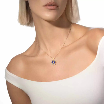 [Vicky]Lucky Move Diamond Necklace in Rose Gold and White Mother-of-Pearl