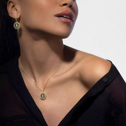 [Vicky]Lucky Move Diamond Necklace in Rose Gold and White Mother-of-Pearl