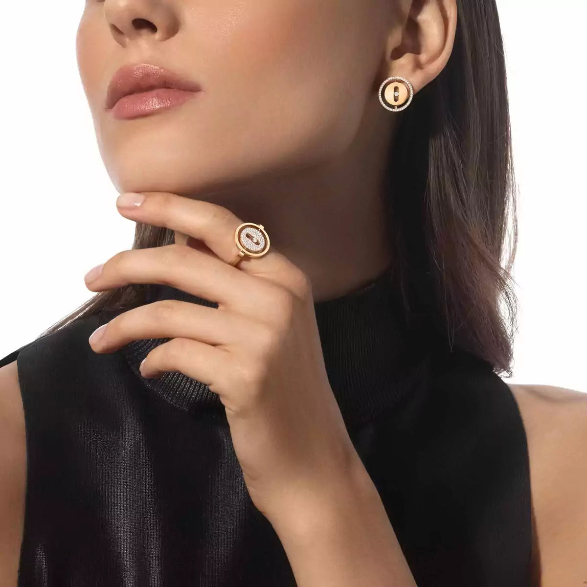 [Vicky]Lucky Move Diamond Earrings