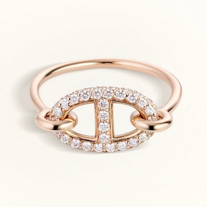 [Vicky]Runder kleiner Diamantring