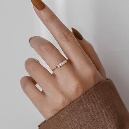 [Royal Vicky]Magnolia Freshwater Pearl Gold Ring