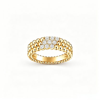 [Vicky] THREE-ROW DIAMOND RING