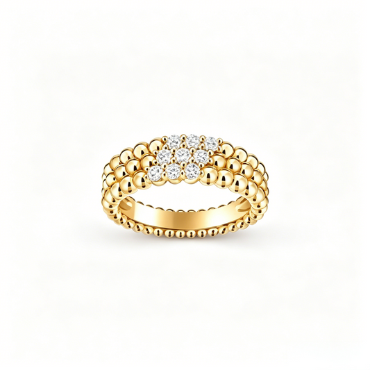 [Vicky] THREE-ROW DIAMOND RING