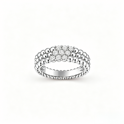 [Vicky] THREE-ROW DIAMOND RING