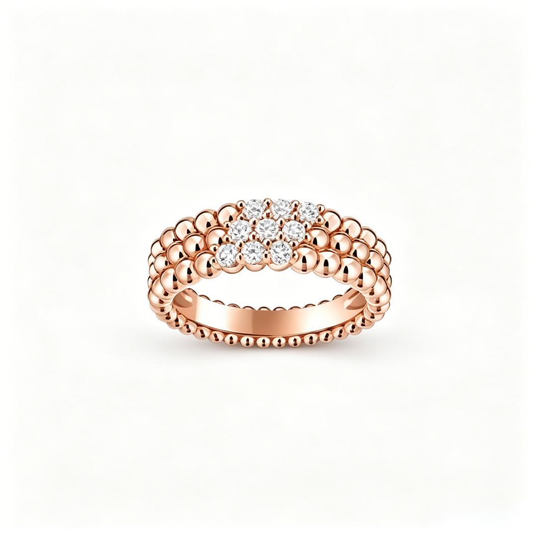 [Vicky] THREE-ROW DIAMOND RING
