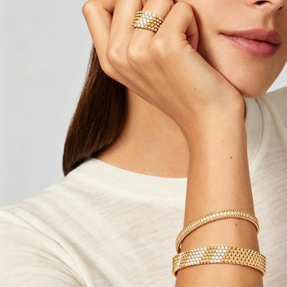 [Vicky]  FIVE-ROW DIAMOND BRACELET