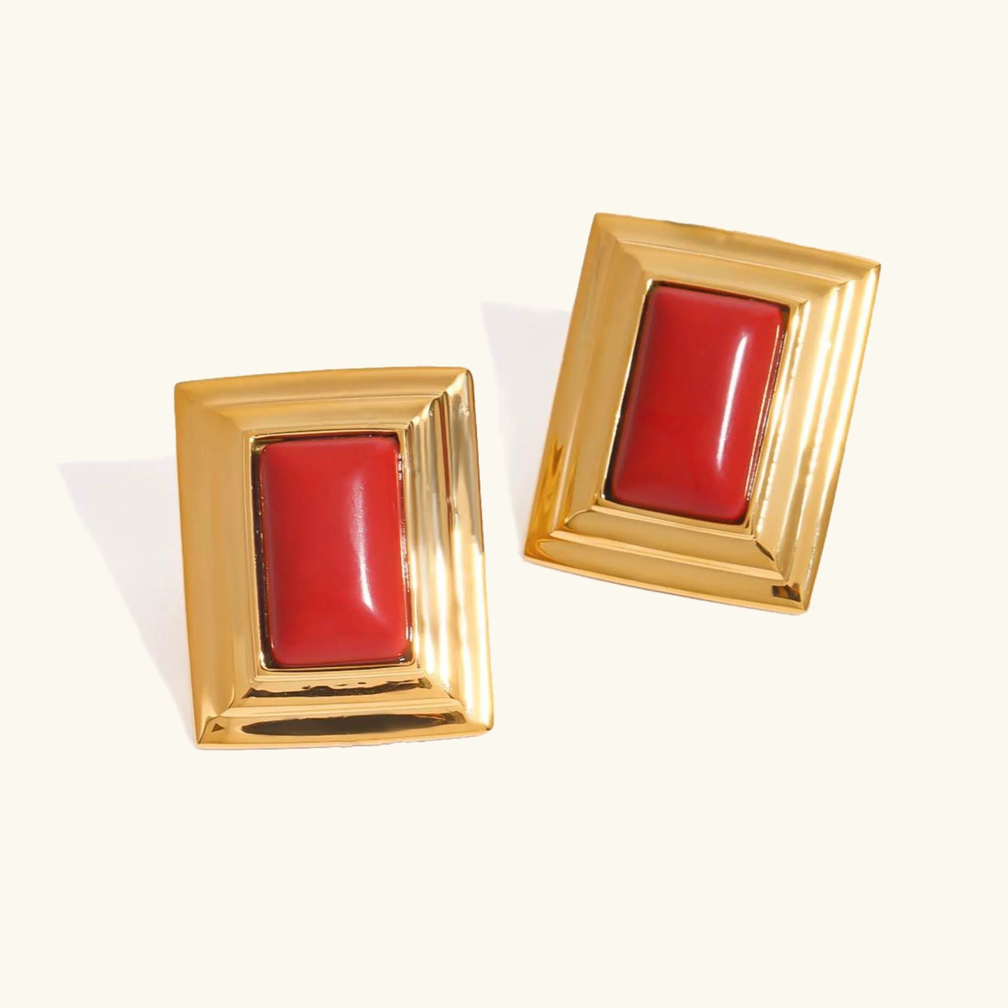 [Royal Vicky]Sybil Gold Enamel Earrings